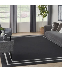 Nourison Home Nourison Essentials NRE02 Black Ivory 9 ft. X 12 ft. Area Rug