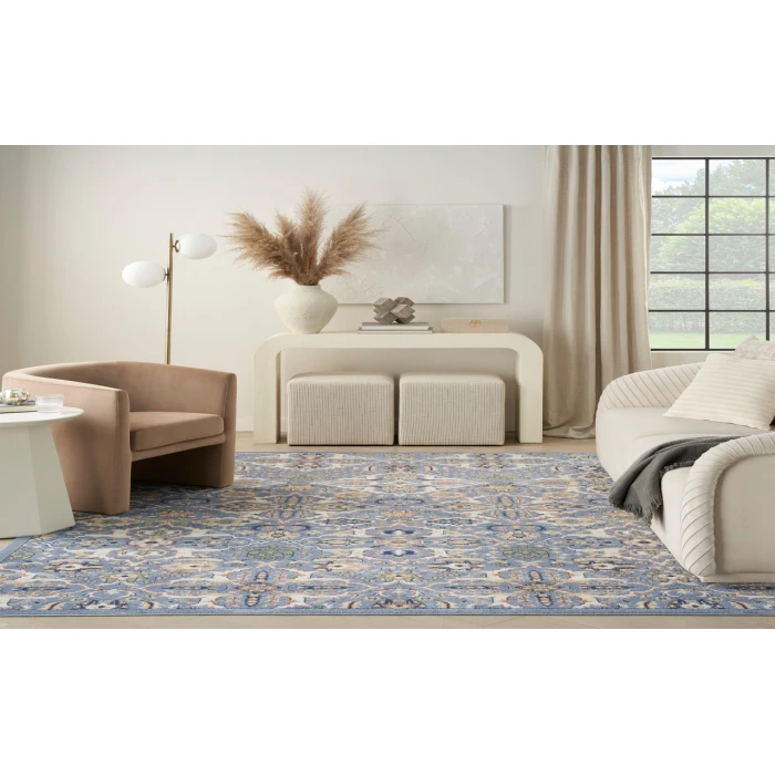 Nourison Allur Light Blue ALR03 7 ft. X 10 ft. Rectangle Rug