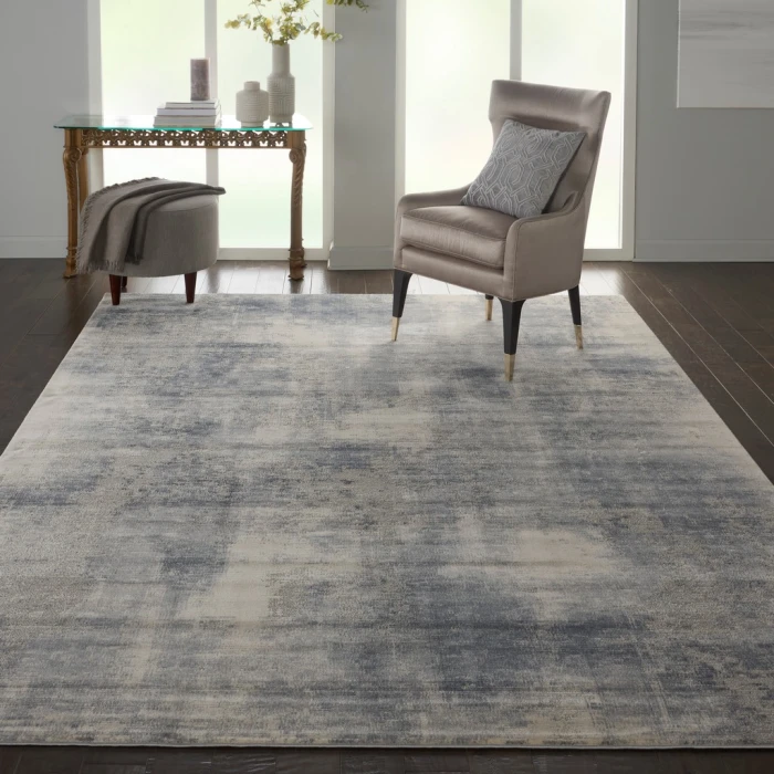 Nourison Rustic Textures Area Rug RUS02-Blue/Ivory