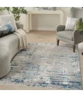 Nourison Quarry Ivory Grey Blue QUA01 5 ft. X 7 ft. Rect. Rug