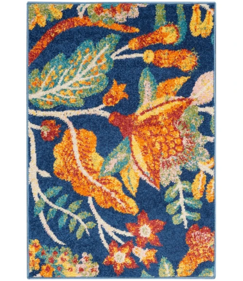 Nourison Allur Area Rug ALR09-Navy Multicolor