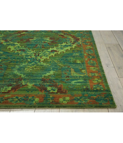 Nourison Home Timeless Green TML10 5ft.6in. x 8ft. Rect. Rug
