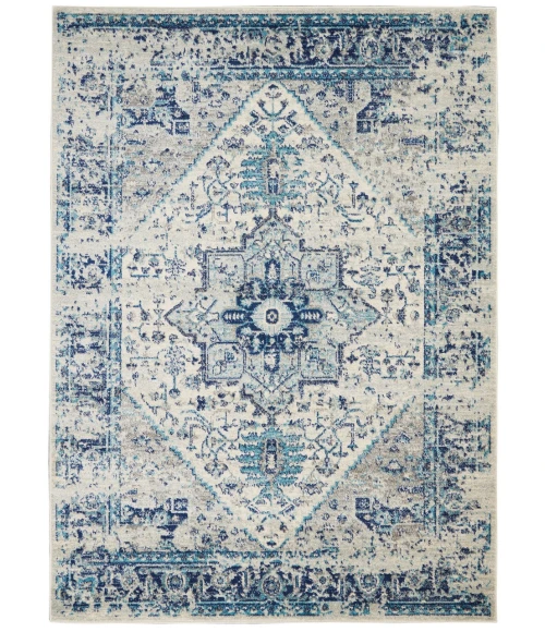 Nourison Tranquil Area Rug TRA06-Ivory/Light Blue