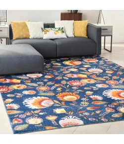 Nourison Home Allur ALR08 Navy Multicolor 7 ft. 10 in. X 9 ft. 10 in. Area Rug