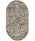 Nourison Quarry Beige Grey QUA05 3 ft. X 5 ft. Oval Rug