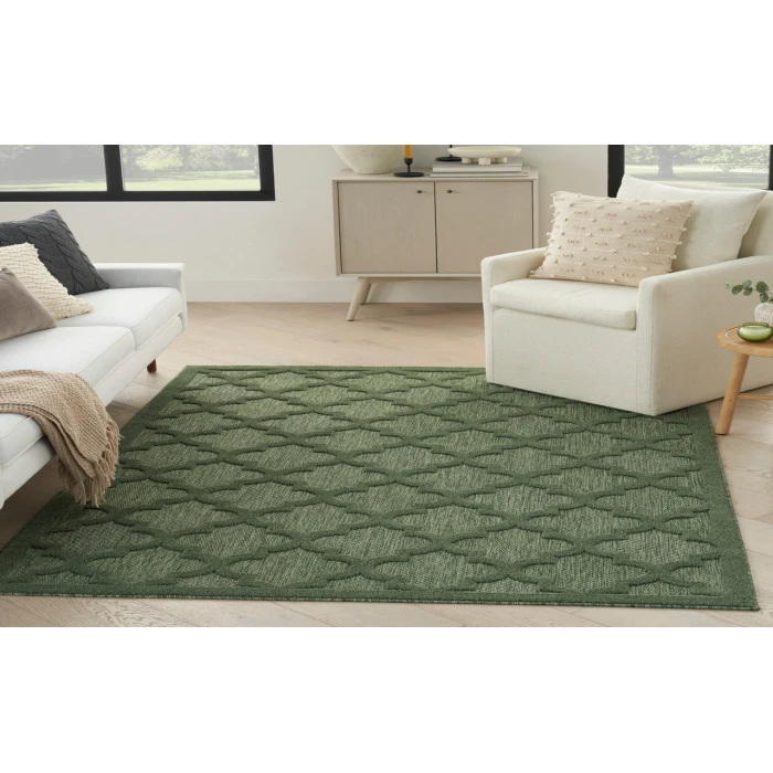 Nourison Easy Care Green NES01 4 ft. X 6 ft. Rectangle Rug