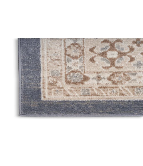 Nourison Serenity Home Ivory Blue SRH01 2 ft. 2 in. X 7 ft. 6 in. Rectangle Rug