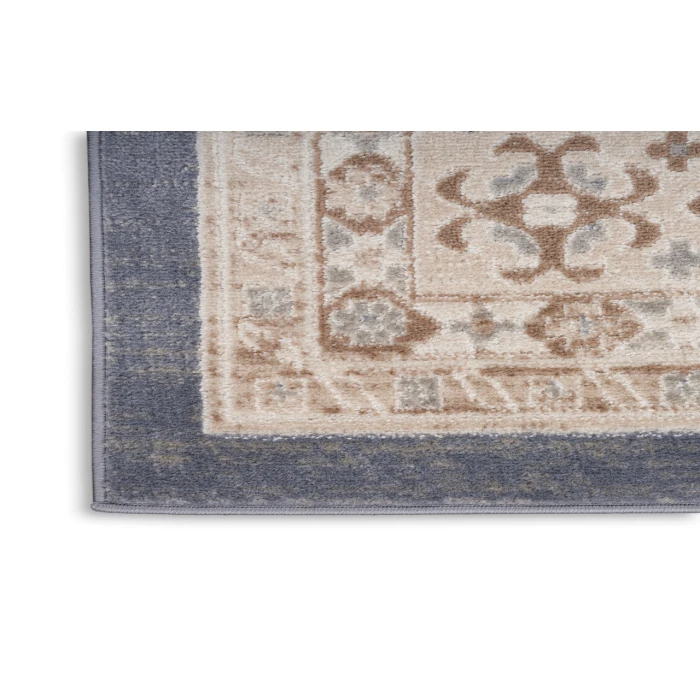 Nourison Serenity Home Ivory Blue SRH01 2 ft. 2 in. X 7 ft. 6 in. Rectangle Rug