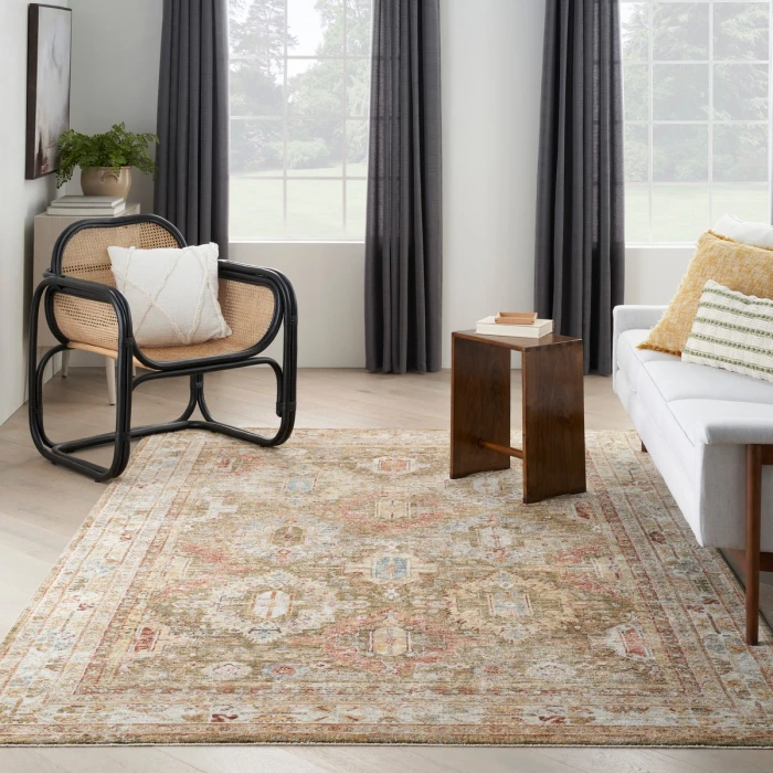 Nourison Sahar Green SHR01 8 ft. X 10 ft. Rect. Rug