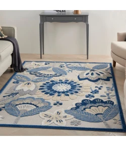 Nourison Home Aloha ALH25 Blue Grey 5 ft. 3 in. X 7 ft. 5 in. Area Rug