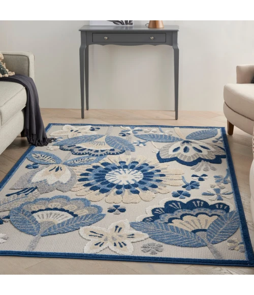 Nourison Aloha Indoor/Outdoor Area Rug ALH25-Blue/Grey