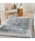 Kathy Ireland American Manor Area Rug AMR01 Blue/Ivory 3'11" x 5'11"