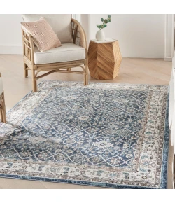 Nourison Home American Manor AMR01 Blue Ivory 3 ft. 11 in. X 5 ft. 11 in. Area Rug