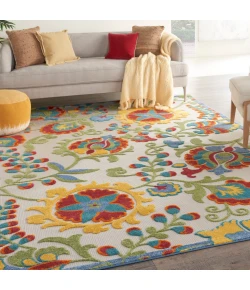 Nourison Home Aloha ALH17 Ivory Multicolor 9 ft. X 12 ft. Area Rug