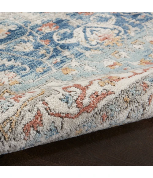 Nourison Quarry Ivory Blue QUA11 8 ft. Rect. Rug