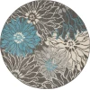 Nourison Home Passion PSN17 Charcoal Blue 5 ft. Round Area Rug