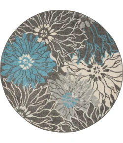 Nourison Home Passion PSN17 Charcoal Blue 5 ft. Round Area Rug