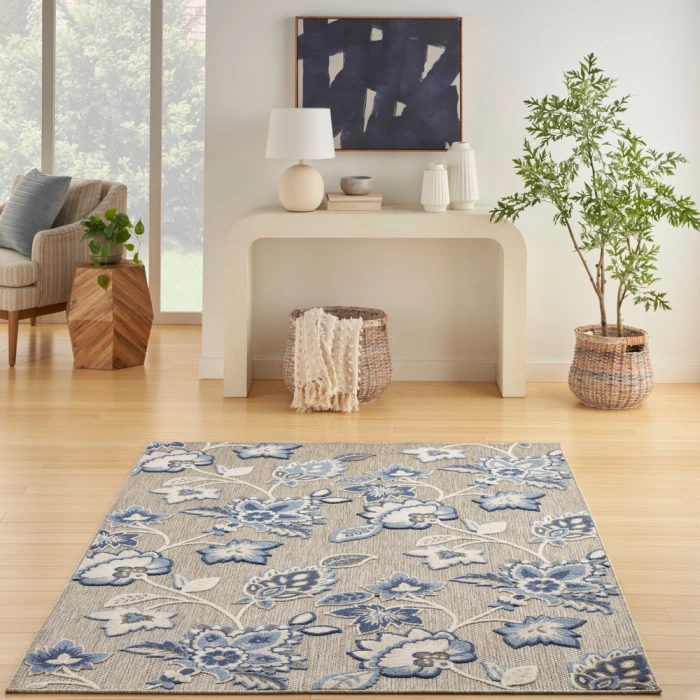 Nourison Aloha Area Rug ALH31 Blue Grey