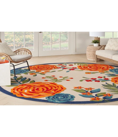 Nourison Aloha Multicolor ALH32 7’10” Round Rug