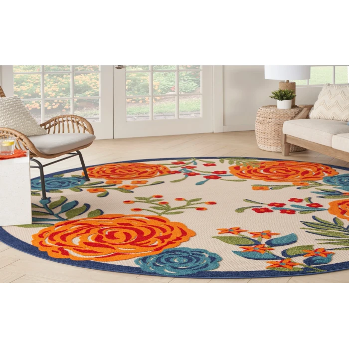 Nourison Aloha Multicolor ALH32 7’10” Round Rug