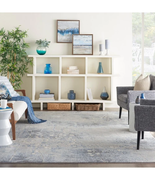 Nourison Somerset Area Rug ST74-Silver/Blue