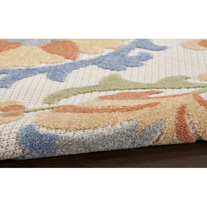 Nourison Aloha Ivory Blue ALH17 7 ft. 10 in. X 10 ft. 6 in. Rectangle Rug