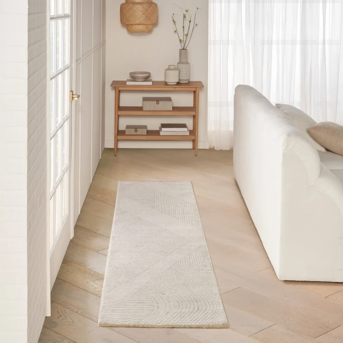 DKNY Pure Patterns Ivory Grey PRN01 8 ft. Rect. Rug