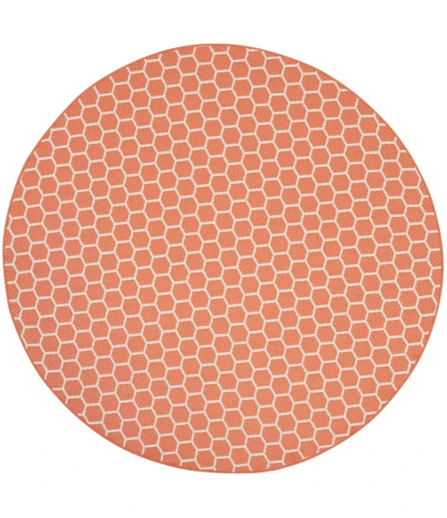Nourison Twist Reversible Coral TWS01 8 ft. X Round Rug