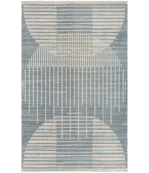 Nourison Astra Machine Washable Blue ASW03 3 ft. 3 in. X 5 ft. Rectangle Rug