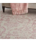 Nourison Jubilant Round Area Rug JUB09-Ivory/Pink