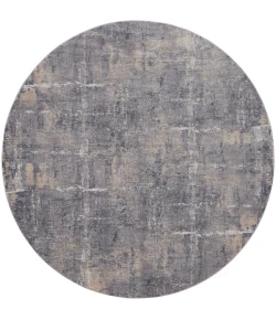 Nourison Home Rustic Textures RUS06 Grey Beige 5 ft. 3 in. Round Area Rug