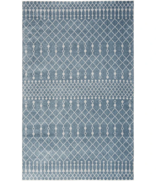 Nourison Astra Machine Washable Blue ASW10 10 ft. X 14 ft. Rectangle Rug
