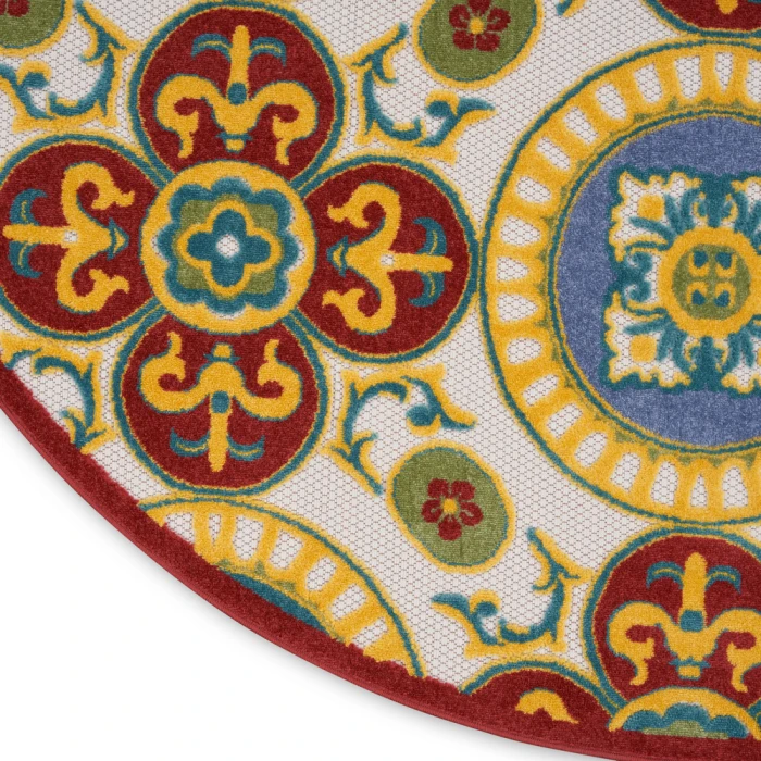 Nourison Aloha Area Rug ALH30 Red/Multi