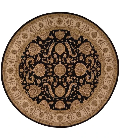 Nourison Home Heritage Hall Black HE19 9ft. x Round Round Rug