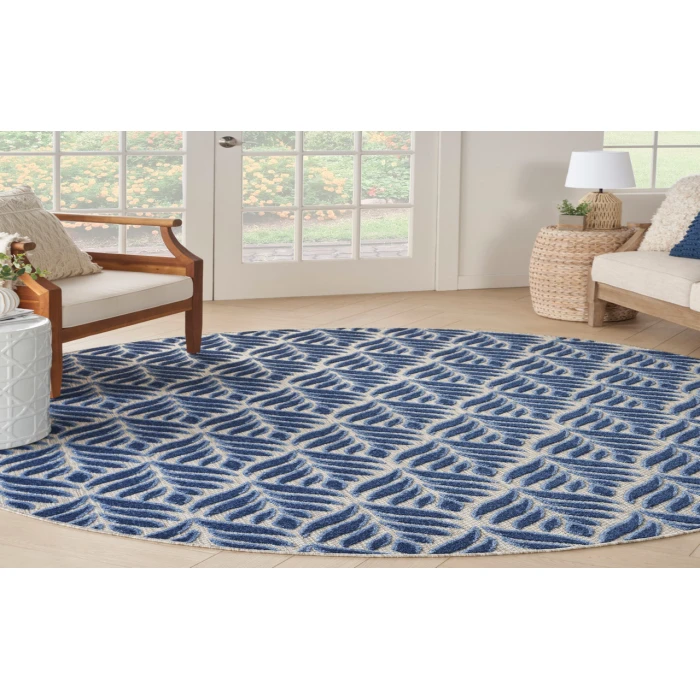 Nourison Aloha Blue ALH35 7’10” Round Rug