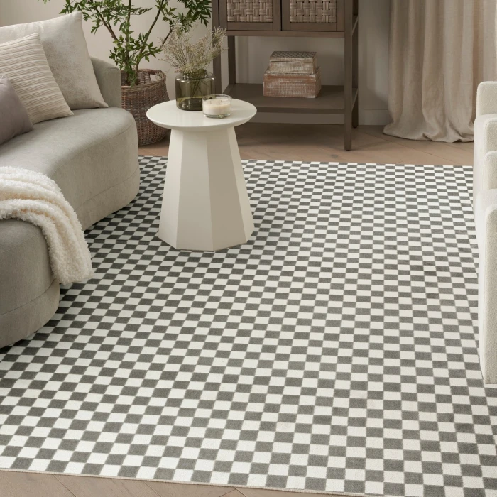 Nourison Serenity Home Ivory Grey SRH09 9 ft. X 12 ft. Rect. Rug