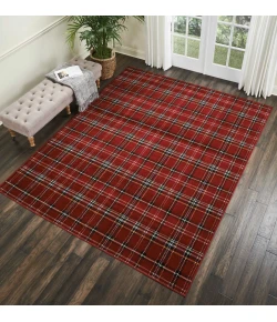 Nourison Home Grafix GRF03 Red 7 ft. 10 in. X 9 ft. 10 in. Area Rug