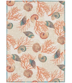 Waverly Sun N Shade SND92 Ivory/Multi 7 ft. 9 in. X 10 ft. 10 in. Area Rug