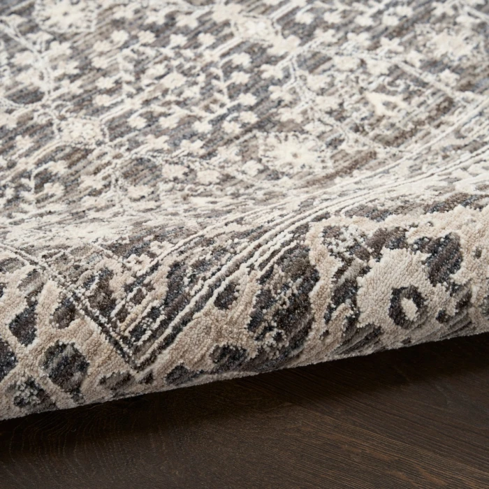 Nourison Shadows Charcoal Ivory SHW04 5 ft. X 7 ft. Rect. Rug