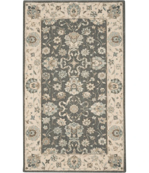 Nourison Living Treasures Area Rug LI16-Grey/Ivory
