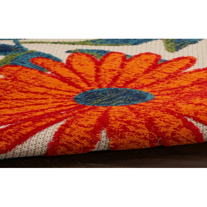 Nourison Aloha Ivory Multicolor ALH33 2 ft. 3 in. X 8 ft. Rectangle Rug