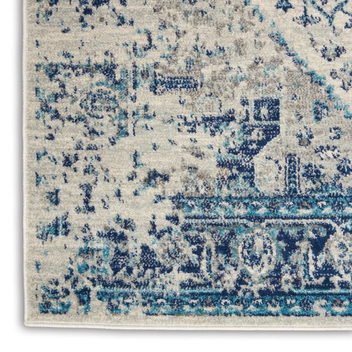 Nourison Tranquil Area Rug TRA06-Ivory/Light Blue