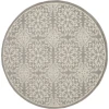 Nourison Home Jubilant JUB06 Ivory Grey 5 ft. 3 in. Round Area Rug