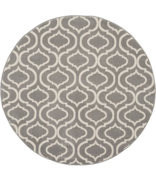 Nourison Jubilant Round Area Rug JUB19-Grey