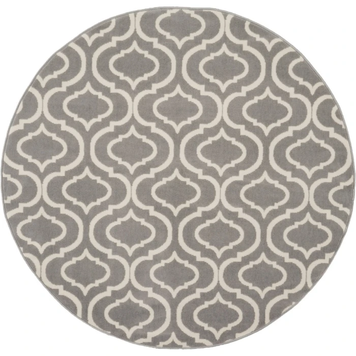 Nourison Jubilant Round Area Rug JUB19-Grey