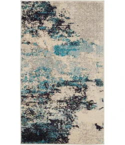Nourison Home Celestial CES02 Ivory Teal Blue 2 ft. 2 in. X 3 ft. 9 in. Area Rug