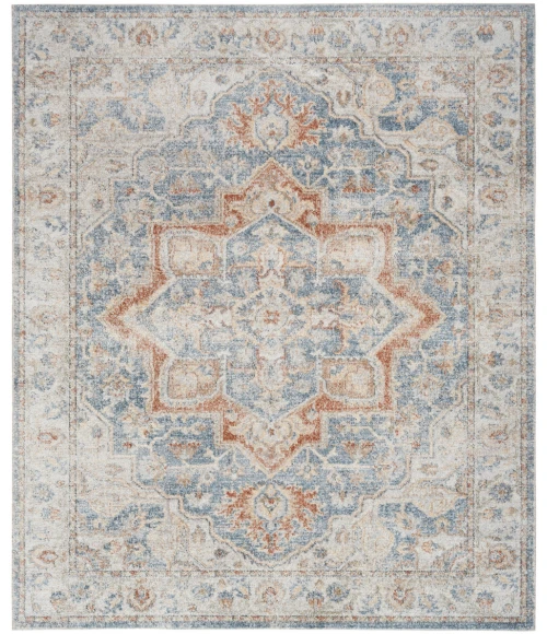 Nourison Astra Machine Washable Area Rug ASW12 Denim Multi
