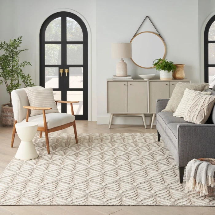 Nourison Aloha Area Rug ALH35 Ivory Grey