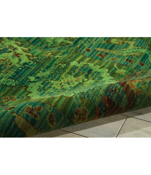 Nourison Home Timeless Green TML10 5ft.6in. x 8ft. Rect. Rug