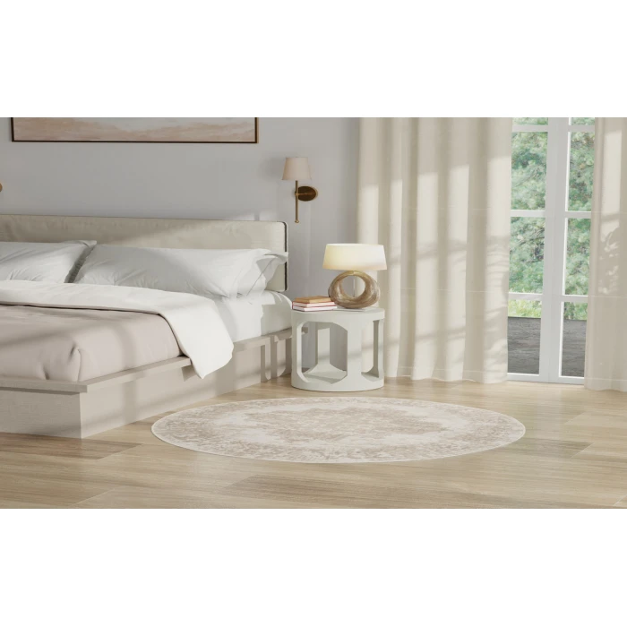 Nourison Grafix Ivory Beige GRF14 4 ft. Round Rug